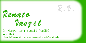 renato vaszil business card
