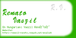 renato vaszil business card